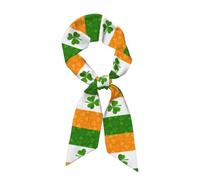 HJFCZH Long silk scarf irish flag Prints soft comfortable skin-friendly and breathable suitable for travel games and parties