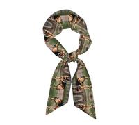 HJFCZH Long silk scarf Maple German Shepherd Dog Prints soft comfortable skin-friendly and breathable suitable for travel games and parties