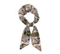 HJFCZH Long silk scarf Mother and child rats Prints soft comfortable skin-friendly and breathable suitable for travel games and parties
