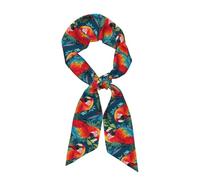 HJFCZH Long silk scarf parrot Prints soft comfortable skin-friendly and breathable suitable for travel games and parties