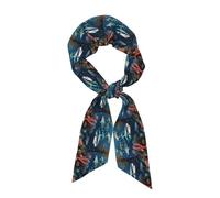 HJFCZH Long silk scarf Sharks under the sea Prints soft comfortable skin-friendly and breathable suitable for travel games and parties
