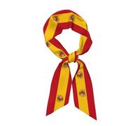 HJFCZH Long silk scarf Spanish flag Prints soft comfortable skin-friendly and breathable suitable for travel games and parties