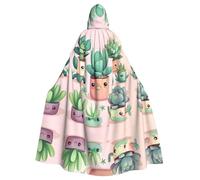 HJFCZH Lovely succulent plants Picture Halloween Adult Hooded Cloak ensuring easy care and long-lasting use