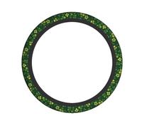 HJFCZH Lucky Four-Leaf Clover Prints Quality Steering Wheel Layer - Durable Neoprene Protection & Universal Fit