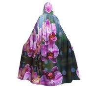 HJFCZH Malaysian National Flower Picture Halloween Adult Hooded Cloak ensuring easy care and long-lasting use