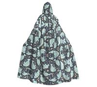 HJFCZH Manatee Animals Prints Hooded Cloak - Extra Large Cape with Drawstring, Cozy Layer