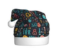 HJFCZH math lesson word Printing Christmas Hat for Adult Making It a Fun and Durable Gift for Men and Women