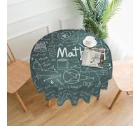 HJFCZH Math Lesson Word Prints Round Decorative Tablecloth 60in - Easy Elegance & Easy Care for Every Gathering