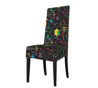 HJFCZH math quiz Prints Dining Chair Throw Covers - Stretchable Polyester-Spandex Fabric for Elegant Home & Event Decor - Universal Fit & Easy Care
