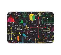 HJFCZH math quiz Prints Hem Mat 40x60 - Durable Polyester Bath Cover with Non-Slip Backing for Bathroom, Vanity & Guest Suites