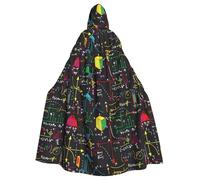 HJFCZH math quiz Prints Hooded Cloak - Durable Polyester Throw for Cosplay & Halloween Costumes