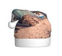 HJFCZH Miami Beach, Florida Picture Christmas Hat for Adult quality accessory soft, lightweight, and fluffy