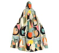 HJFCZH Mid-Century Modern Art Cat Prints Hooded Cloak - Extra Large Cape with Drawstring, Cozy Layer