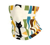 HJFCZH Mid-Century Modern Art Cat Prints Multifunctional Sport Headband - Seamless Stretchable Neck Warmer for Running, Hiking, Cycling & Beach Fun - Soft, Quick-Dry, Versatile Headwear