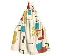 HJFCZH Mid Century Modern Prints Hooded Cloak - Oversized Cape, Cozy Throw for Halloween & Cosplay Fun