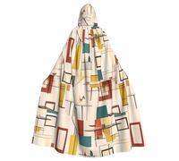 HJFCZH Mid Century Modern Prints Hooded Cloak - Oversized Cape, Cozy Throw for Halloween & Cosplay Fun