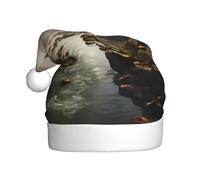 HJFCZH mountains and rivers Picture Christmas Hat Durable for Adult for Halloween, Christmas, New Year
