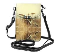 HJFCZH Music Drum in Field Leather Crossbody Phone Cover