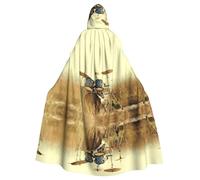 HJFCZH Music Drum in Field Prints Hooded Cloak - Extra Large Cape with Drawstring, Cozy Layer
