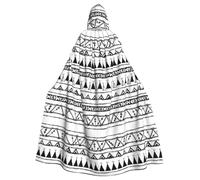 HJFCZH Native American Patterns Prints Hooded Cloak - Durable Polyester Throw for Cosplay & Halloween Costumes