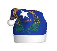 HJFCZH Nevada State Flag Picture Christmas Hat for Adult quality accessory soft, lightweight, and fluffy