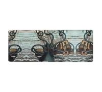 HJFCZH Octopus and boat Mouse Pad 12x31.5in Extended Desk Protector