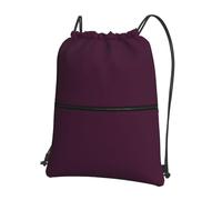 HJFCZH Oil purple Prints Drawstring Zipper Backpack - Lightweight Water-Resistant Gym Bag for Travel, Sports & Yoga - Durable Foldable Cover with Front Pocket