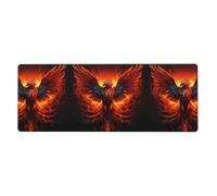 HJFCZH Orange Red Phoenix Mouse Pad 12x31.5in Large Desk Throw