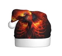 HJFCZH Orange Red Phoenix Printing Christmas Hat for Adult Making It a Fun and Durable Gift for Men and Women