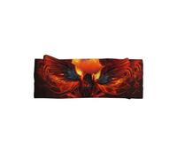 HJFCZH Orange Red Phoenix Prints Baby Bow Headband - High-Grade Polyester & Spandex Knit Throw for Newborns - Soft, Stretchy & Adorable for Baby Girls 0-6 Months