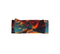 HJFCZH Orange Red Phoenix Prints Baby Bow Headband - Soft & Stretchy Newborn Hair Accessory for Photo Shoots & Baby Shower Gifts - Gentle Knit Layer for Infants 0-6 Months