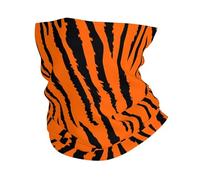HJFCZH Orange tiger leopard Prints Multi-Function Sport Throw - Seamless, Breathable, Quick-Dry Headwear for Hiking, Biking & Outdoor Adventures