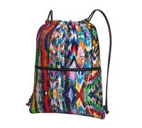 HJFCZH Origami Multicolor Papercraft Cranes Prints Drawstring Zipper Backpack Lightweight Sport Gym Bag Water-Resistant Travel Throw Cover for Men Women Teens