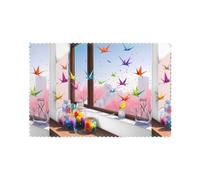 HJFCZH Paper Cranes On The Windowsill Prints Placemats Set of 6 12x18in - A Great Housewarming Gift for a Warm & Stylish Home