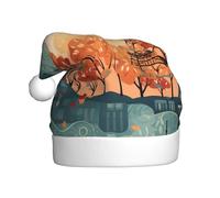 HJFCZH paris city tree eiffel tower art Printing Christmas Hat for Adult Making It a Fun and Durable Gift for Men and Women