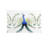 HJFCZH Peacock opens his tail Printed Placemats for Dining Table Set of 6 for Hotels, Homes, and Banquets as Decorative Table Decorations, Beautiful durable