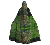 HJFCZH Peacocks Prints Hooded Cloak - Extra Large Cape with Drawstring, Cozy Layer