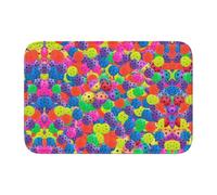 HJFCZH Pickleball Balls Colors Pattern Prints Hem Mat 40x60 - Well-crafted Bathroom Throw Rug, Durable & Non-Slip Accent Layer for Guest Suites and Kids' Bathrooms