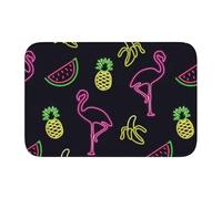 HJFCZH Pineapple Banana Flamingo Prints Hem Mat 40x60 - Ultra Absorbent Polyester Throw Rug | Non-Slip Bathroom Cover | Vanity Layer for Guest Suites & Kids' Rooms