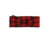 HJFCZH Plaid Red and Black Prints Baby Bow Headband - Soft & Stretchy Newborn Hair Accessory for Photo Shoots & Baby Shower Gifts - Gentle Knit Layer for Infants 0-6 Months