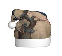 HJFCZH Plum Blossom Magpie Picture Christmas Hat for Adult quality festive accessory crafted soft, lightweight