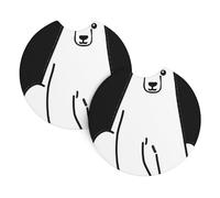 HJFCZH polar bear Prints Car Cup Coasters 2-Pack - Neoprene Layers Protect Cup Holders From Spills & Scratches - Fits Most Vehicles