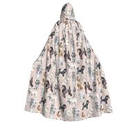 HJFCZH Poodles Dogs Prints Hooded Cloak - Extra Large Cape with Drawstring, Cozy Layer