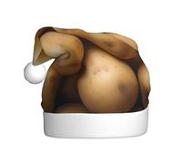 HJFCZH potato Picture Christmas Hat for Adult quality accessory soft, lightweight, and fluffy