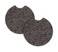 HJFCZH Programmer Programming Code Prints Car Cup Coasters 2-Pack - Engineered Neoprene Drink Covers for Extreme Durability & Superior Spill Protection - Universal Fit