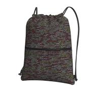 HJFCZH Programmer Programming Code Prints Drawstring Zipper Backpack - Water-Resistant & Durable Gym Bag for Travel, Sports & Everyday Essentials
