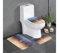HJFCZH Rain Drops on Glass Prints 3 Piece Bathroom Rugs Set 24x16in - Plush Microfiber Throw Rugs for Superior Absorbency & Non-Slip Safety