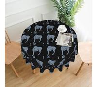 HJFCZH Ram Zodiac Sign Prints Round Decorative Tablecloth 60in - High-Grade Polyester Throw for Dinners, Weddings & Everyday Use