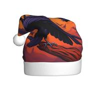 HJFCZH Ravens Printing Christmas Hat for Adult Making It a Fun and Durable Gift for Men and Women