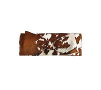 HJFCZH Red and white cowhide Prints Baby Bow Headband - Soft & Stretchy Newborn Hair Accessory for Photo Shoots & Baby Shower Gifts - Gentle Knit Layer for Infants 0-6 Months
